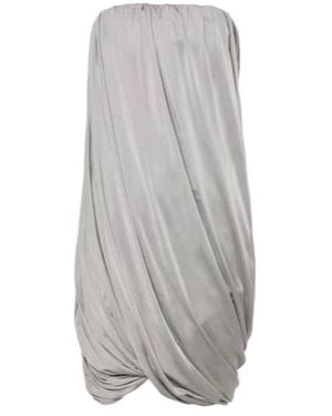 The Attico Draped Jersey Minidress - Grey