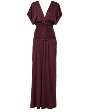 AYA MUSE Anara Ruched Maxi Dress - Purple