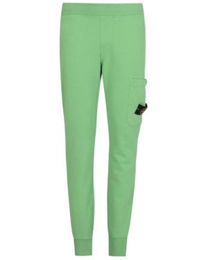 Stone Island Junior Logo Patch Jogging Pants - Green