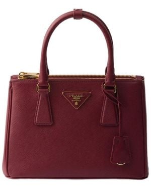 Prada Galleria Small Saffiano Leather Bag - Red