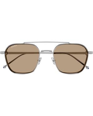Cartier Square Frame Sunglasses - Metallic