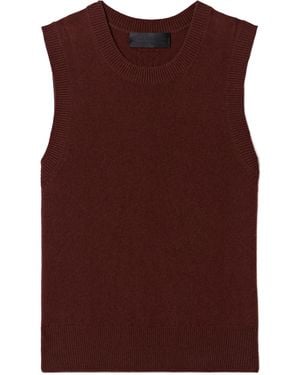 Nili Lotan May Cropped Cashmere Tank - Brown