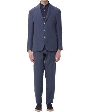 Eleventy Button Single-Breasted Blazer - Blue
