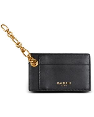 Balmain Pulse Monogram Jacquard Card Holder - White