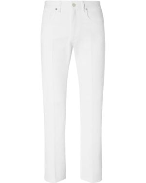Fendi Logo Embroidered Straight-Leg Jeans - White