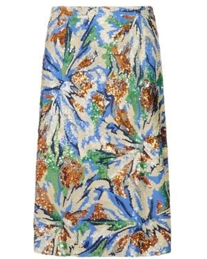 Rabanne Patterned Skirt - Blue
