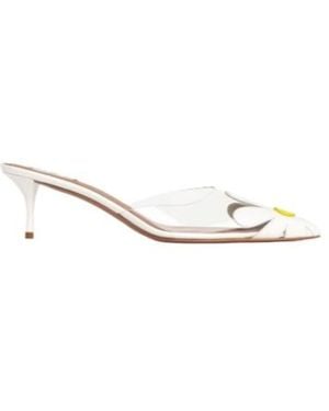 Alaïa Floral-Applique Pointed-Toe Pumps - Natural