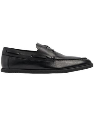 The Row Novus Leather Sailor Loafers - Black