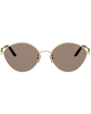 Fendi Eyewear	Oval Frame Sunglasses - White