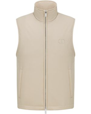 Dior Homme Cd Icon Zipped Vest - Natural