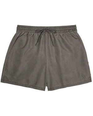 Represent Smart Logo-Embroidered Shell Swim Shorts - Grey
