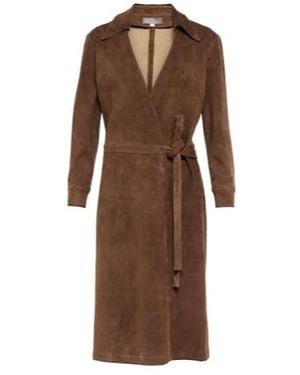 Stouls Ross Suede Wrap Midi Dress - Brown