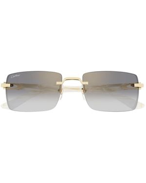 Cartier Rimless Sunglasses - White
