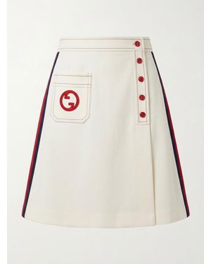 Gucci Interlocking G A-Line Skirt - White