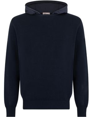Herno Hooded Knit Top - Blue