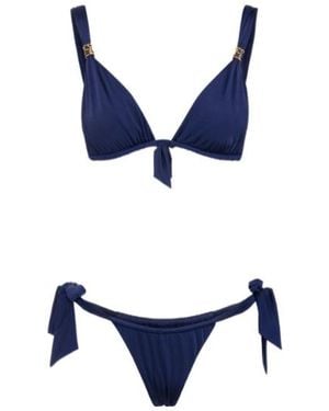 Elisabetta Franchi Triangle Cup Bikini Set - Blue