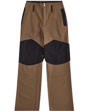 Kiko Kostadinov Contrast Panel Trousers - Brown