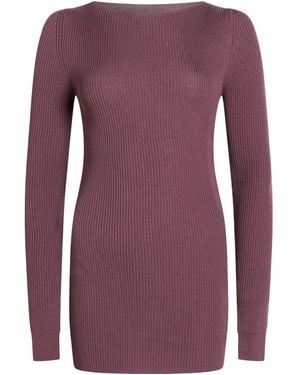 Rick Owens Solid-Color Lightweight Knit Top - Purple