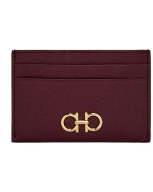 Ferragamo Gancini Credit Card Holder - Purple