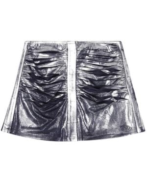 DIESEL Metallic Jersey Mini Skirt - Blue