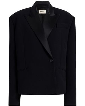 KHAITE Crepe Blazer - Black