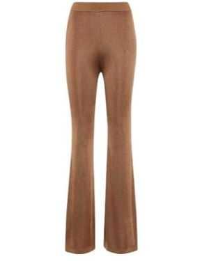 STAUD Moonstone High-Rise Flared Pants - Brown