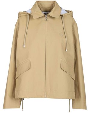 Loewe Long Sleeve Hooded Jacket - Natural