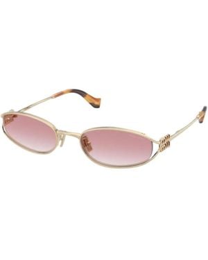 Miu Miu Logo Sunglasses - Pink