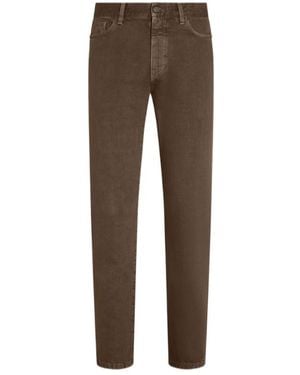 ZEGNA Roccia Trousers - Brown