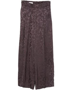 Dries Van Noten Wide-Leg Casual Trousers - Brown