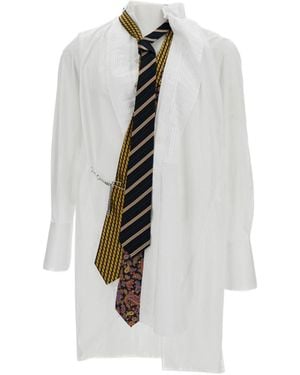 Junya Watanabe Asymmetrical Long Shirt - White