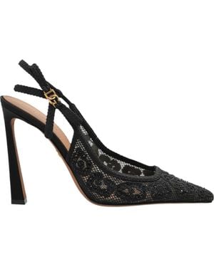 Dolce & Gabbana High Heel Shoes With Shimmering Crystals - Black