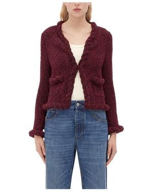 Bottega Veneta Slim Long-Sleeved Cardigan - Blue
