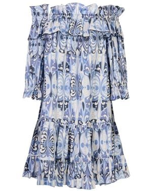 La DoubleJ Pleated Dress - Blue