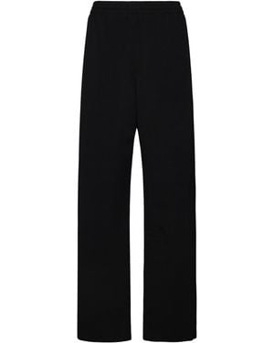Wardrobe NYC Ribbed Straight-Leg Pants - Black