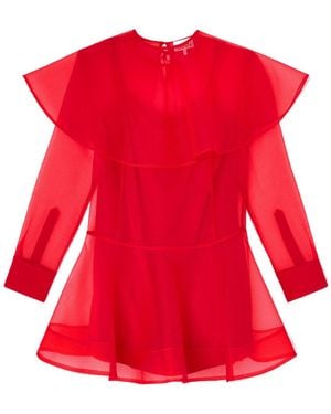 Ganni Round Neck Dress - Red