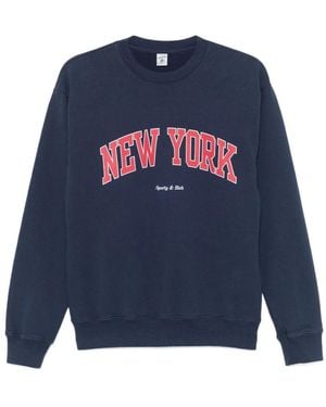 Sporty & Rich Long Sleeve Sweatshirt - Blue