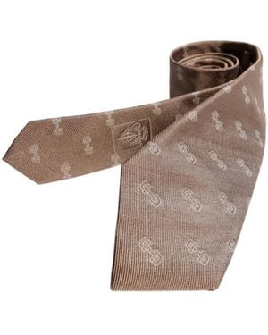 Gucci Horsebit Silk Jacquard Tie - Brown