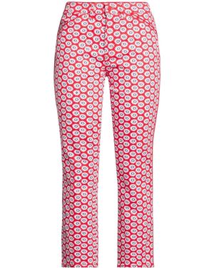 Tory Burch Floral Printed Cropped Jeans - Red