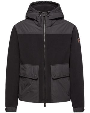 Moncler Polartec Zip-Up Hoodie - Black