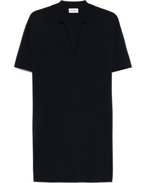 P.A.R.O.S.H. P.A.R.O..H. Collared Short-Sleeve Shirt Dress - Black