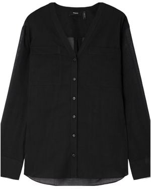 Theory Wool Blend Shirt - Black