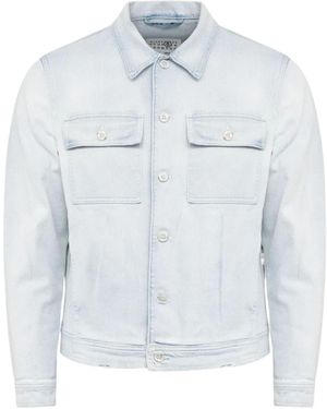 MM6 by Maison Margiela Long-Sleeved Denim Jacket - Blue