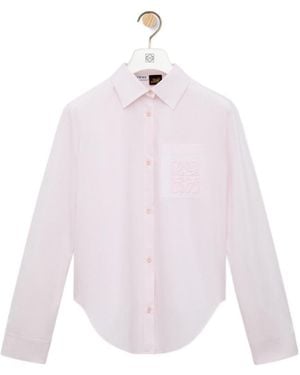 Loewe X Paula's Ibiza Anagram-Embroidered Swing Shirt - Pink