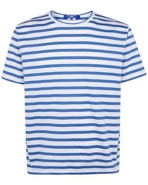Junya Watanabe Striped Short Sleeve T-Shirt - Blue