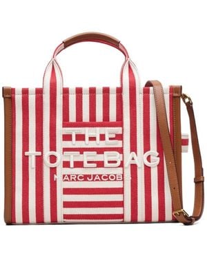 Marc Jacobs The Striped Medium Tote Bag - Red