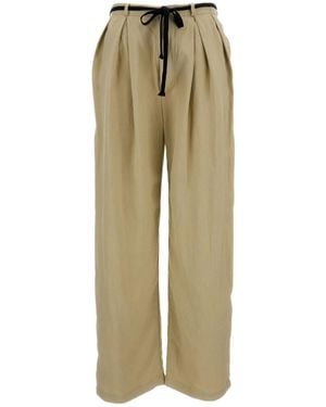 Barena Drawstring Pleated Trousers - Green