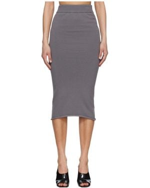Entire studios Elastic Waist Midi Skirt - Grey
