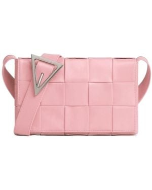Bottega Veneta Small Cassette Knitted Crossbody Bag - Pink