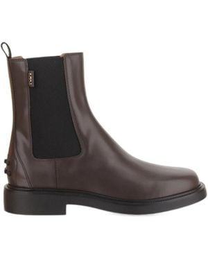 Tod's Round-Toe Short Boots - Brown
